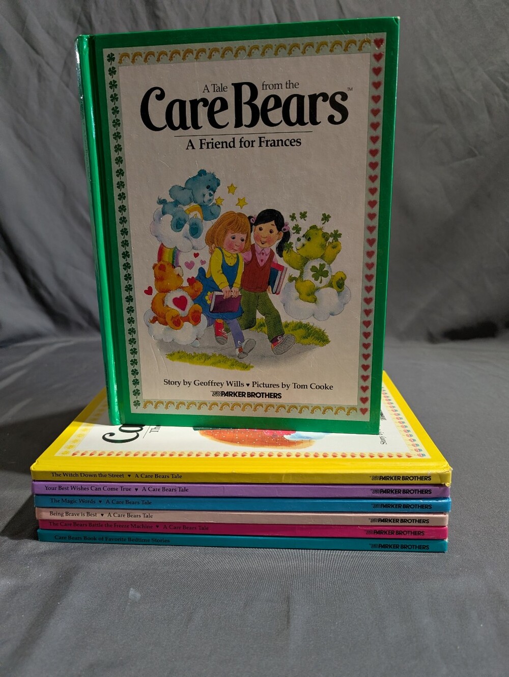 Care Bear Tales Books Lot Of 7 HC Illustrated Parker Brothers Vtg 1980's